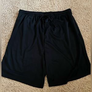 Men’s black polyester gym shorts in size medium from My Sleepwear.  New.